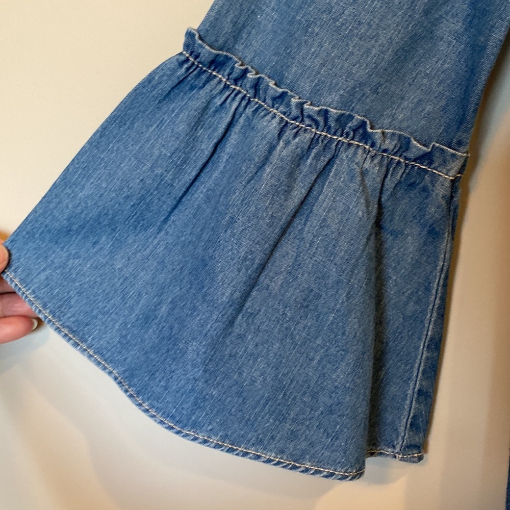Draper James Chambray Bell Sleeves Button Down Sz 0 - Picture 7 of 11
